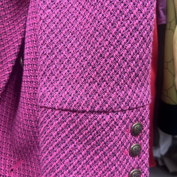Zara Hot Pink Cropped Blazer with Wide Lapels - Picture 5 of 5